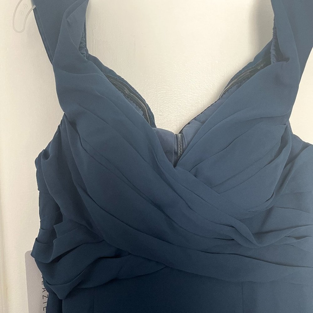 Azazie Lecia Bridesmaid Dress - Dark Navy, Size 12